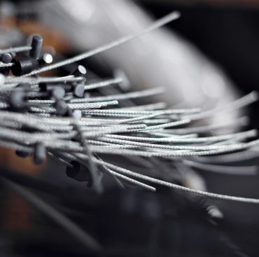 pile of old metal brake cable, cable wires. waiting for recycle - Image